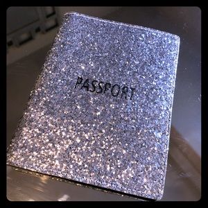 Silver Glitter Passport Cover